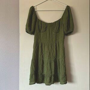 Olive green sun dress